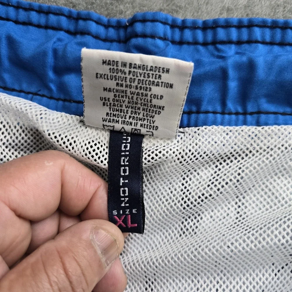 Notorious Big Swin Trunks Shorts Microphone NY Print Music Mens XL Navy Blue